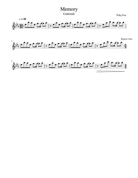 Memory - Undertale Sheet music for Flute | Download free in PDF or MIDI ...