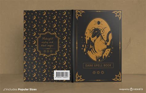 Dark witchcraft spell book cover design | Creative book covers ...