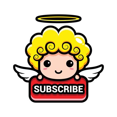 cute angels with subscribe button 3809273 Vector Art at Vecteezy