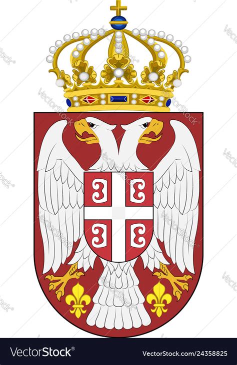 Coat of arms serbia Royalty Free Vector Image - VectorStock