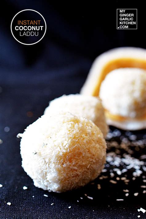 Instant 5 Minutes Coconut Ladoo Recipe (Easy, 3 Ingredients, No Heat)