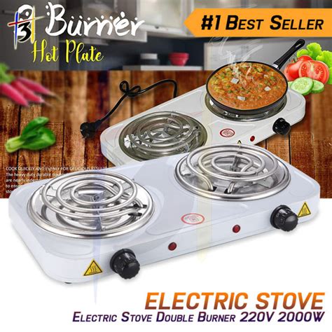 Electric Stove Hot Plate / Furnace Double Burner 220V 2000W Hot Plate ...