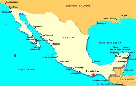 map of huatulco mexico