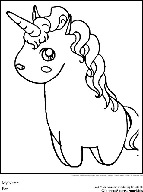 Baby Unicorn Pages Coloring Pages