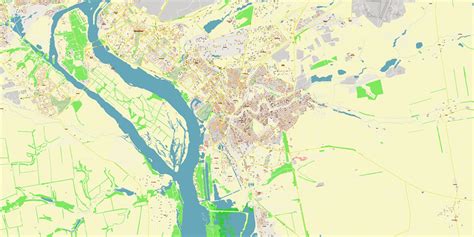 Zaporizhzhia Ukraine Map Vector Exact City Plan High Detailed Street ...