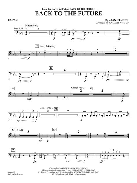 Back To The Future Sheet Music by Johnnie Vinson (SKU: 04004612 ...