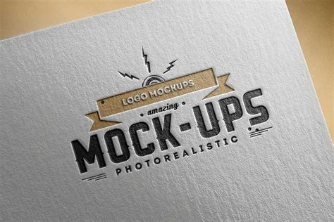 Download This Free Download Paper Logo Mockup - Designhooks