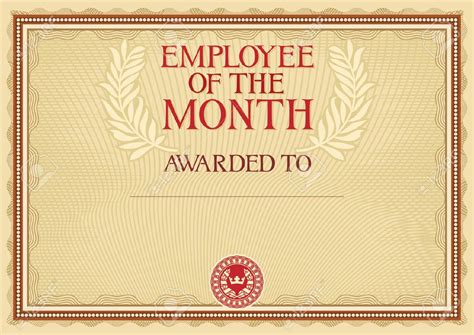 Printable Employee Of The Month Certificate