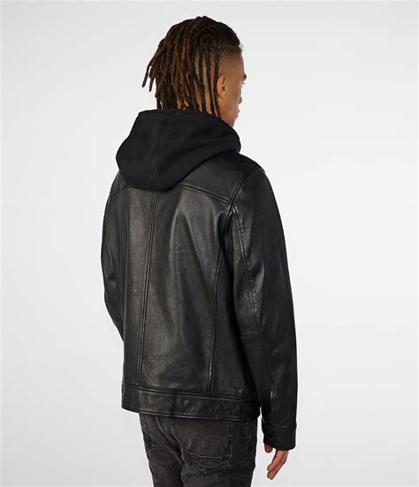 Adrian Leather Jacket With Hood