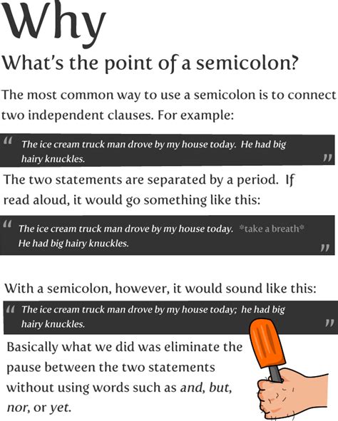 How to use a semicolon - The Oatmeal