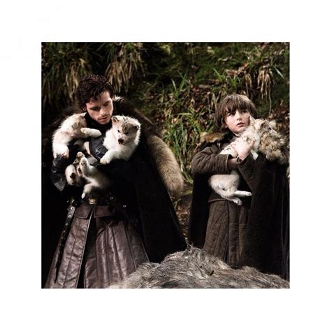 Robb and Bran Stark + direwolf pups | Dire wolf, Game of thrones, A ...