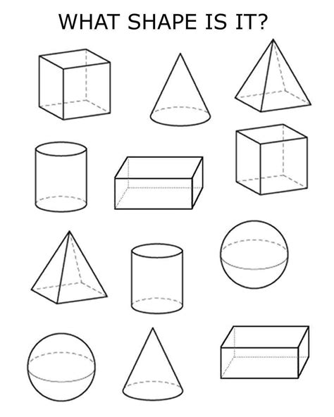 Kindergarten 2d And 3d Shapes