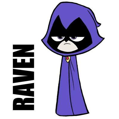 How to Draw Raven from Teen Titans Go With Easy Steps Drawing Tutorial ...