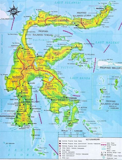 Indonesia physical map – Artofit