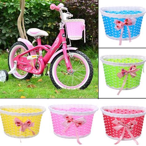 1Pcs Bike Front Basket Girls Children Bicycle Cycle Flowery Shopping ...