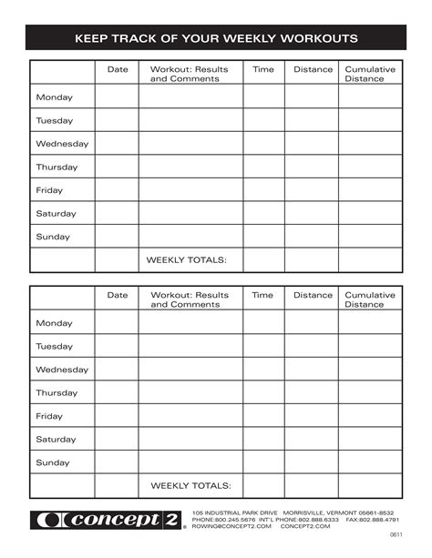 Calendars & Planners Paper Exercise Log Printable Exercise Routine ...