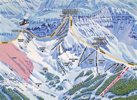 Colorado Ski Maps | Telluride Resort Trail Map