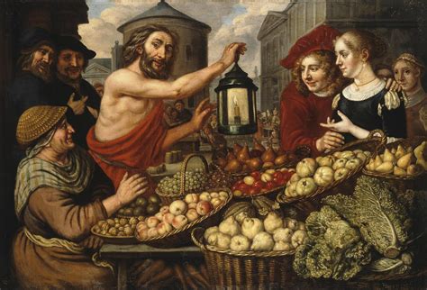 Diogenes with a Lantern at a Market Painting | Jan Victors Oil Paintings