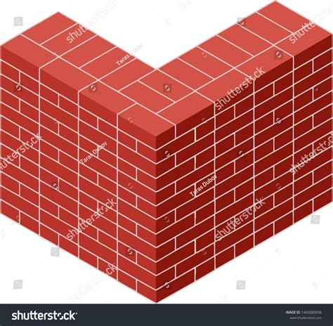 Corner Brick Wall Construction Building Brickwork Stock Vector (Royalty ...