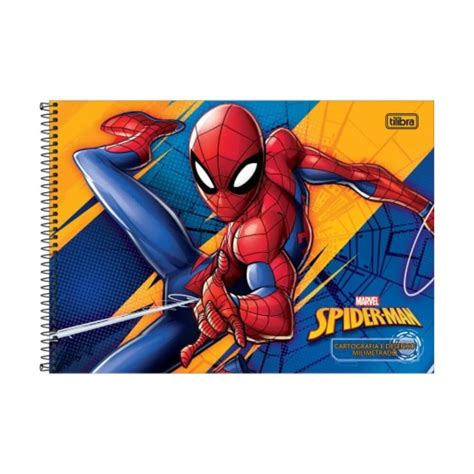 Caderno de Desenho Tilibra Homem Aranha | Papelaria Art Pel - Papelaria ...