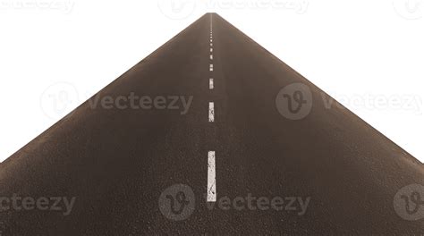 Empty asphalt road two lanes in PNG isolated on transparent background ...