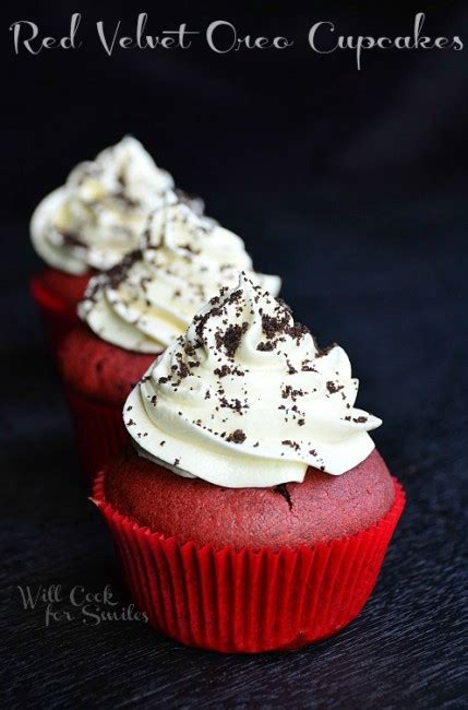 Red Velvet Oreo Cupcakes - Will Cook For Smiles