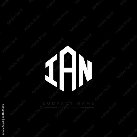 IAN letter logo design with polygon shape. IAN polygon logo monogram ...