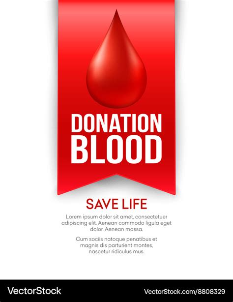 Donate blood poster design Royalty Free Vector Image