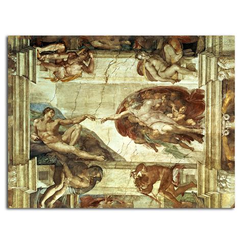 Trademark Global Michelangelo 'The Creation of Adam' Canvas Rolled Art