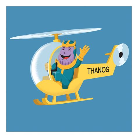 Thanos Copter 11x11 Print - Etsy