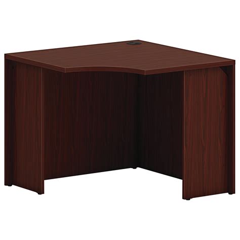 HON Mod 36" Square Traditional Mahogany Laminate Corner Desk Shell