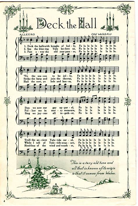 Christmas Carols Sheet Music Free Printable