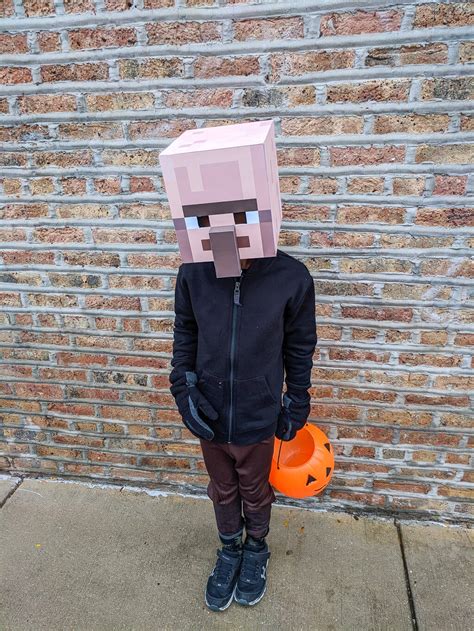 Minecraft Halloween Costume DIY: Villager Head Printable for Halloween ...