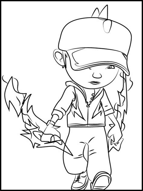 Boboiboy Galaxy Colouring Page