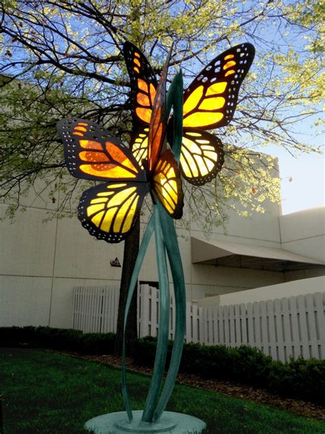 Tranquility Butterfly Sculpture | Metal garden art, Garden art ...