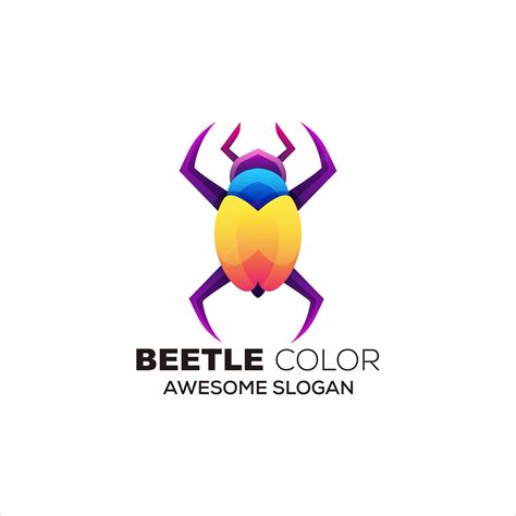 Premium Vector | Beetle colorful logo vector