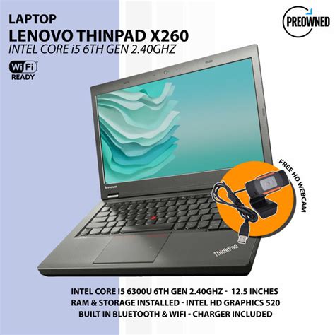 LAPTOP / Lenovo Thinkpad X260 ( Intel Core i5 6th Gen / 8GB RAM 256GB ...