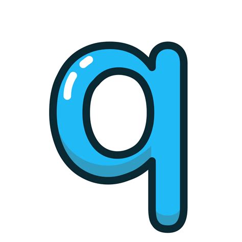 Blue, letter, lowercase, q icon - Free download