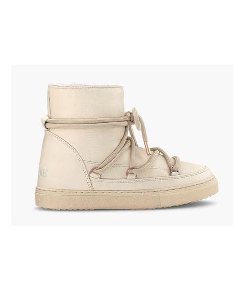 Inuikii Leather Classic Sneaker Cream Nappa Boots in Natural | Lyst