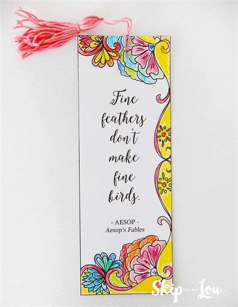 Make these coloring bookmarks with inspirational quotes to up your read!