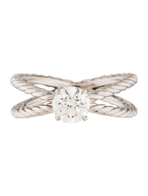 David Yurman Platinum Diamond Engagement Ring - Rings - DVY39872 | The ...