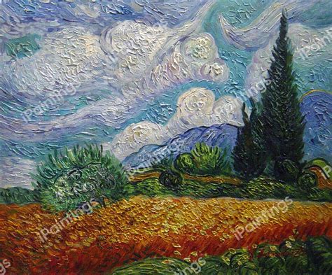 Wheat Field With Cypresses Painting by Vincent Van Gogh Reproduction ...