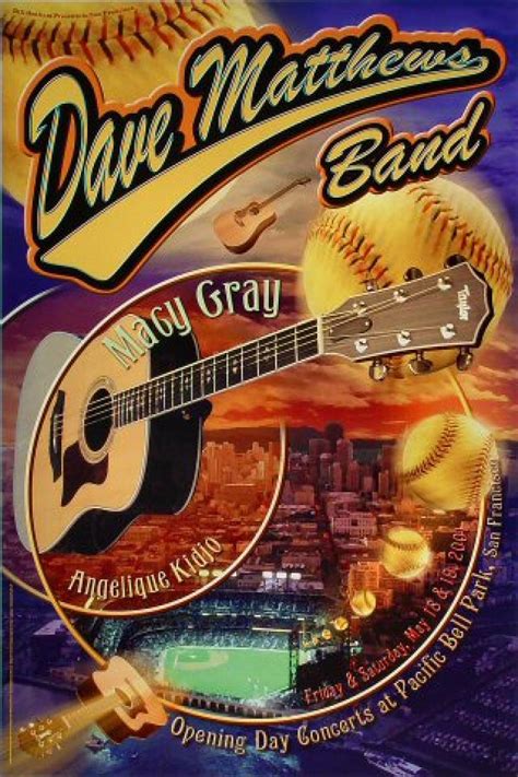 Dave Matthews Band Vintage Concert Poster from Pac Bell Park, May 18 ...