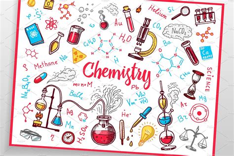 Chemistry icons doodle set, an Education Illustration by Arthur ...