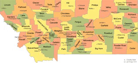 Montana County Map