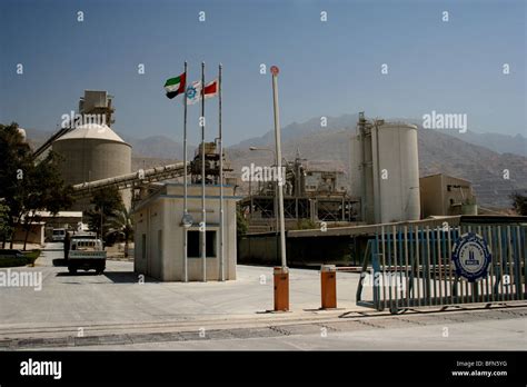 Cement Quarry works Ras Al Khaimah UAE Cementation Stock Photo - Alamy