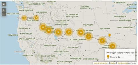 Oregon Trail Map With Landmarks - BEST GAMES WALKTHROUGH