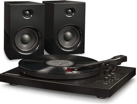 Crosley T100 Black Turntable & Speaker Bundle | Turntables | Free ...