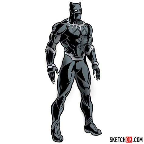 Black Panther Easy Marvel Drawings - Drawing Art Ideas