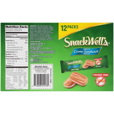 Snackwell's Vanilla Cream Sandwich Cookies, 12 ct / 1.7 oz - Food 4 Less